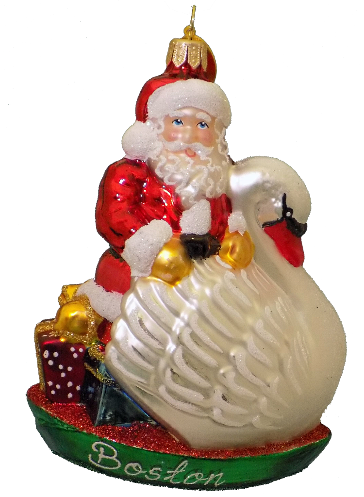 Santa in Boston Ornament