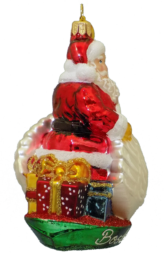 Santa in Boston Ornament