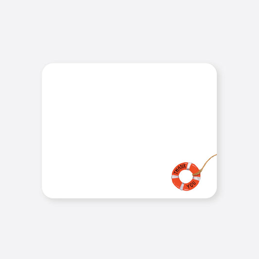 Life Saver Thank You flat notecard set