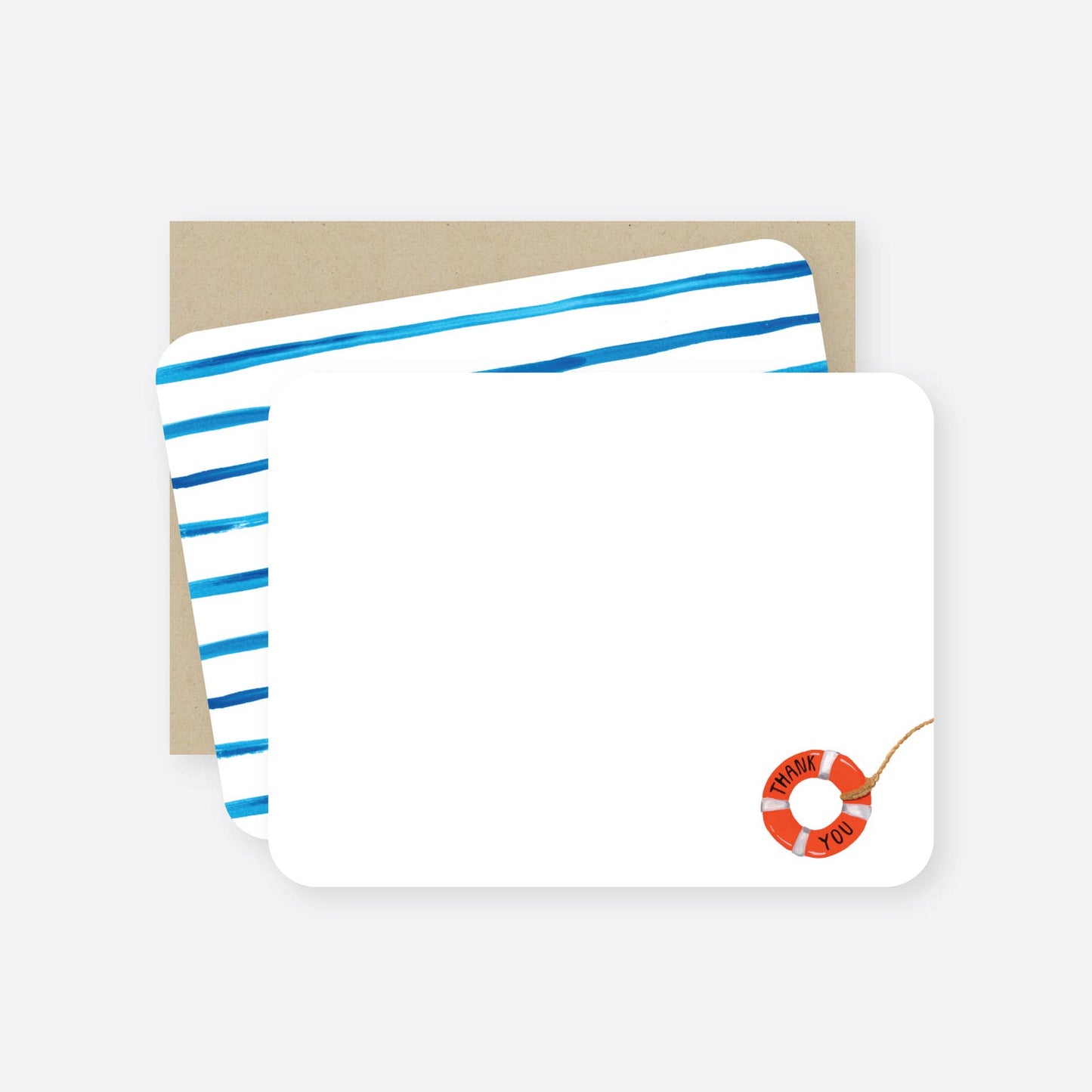 Life Saver Thank You flat notecard set