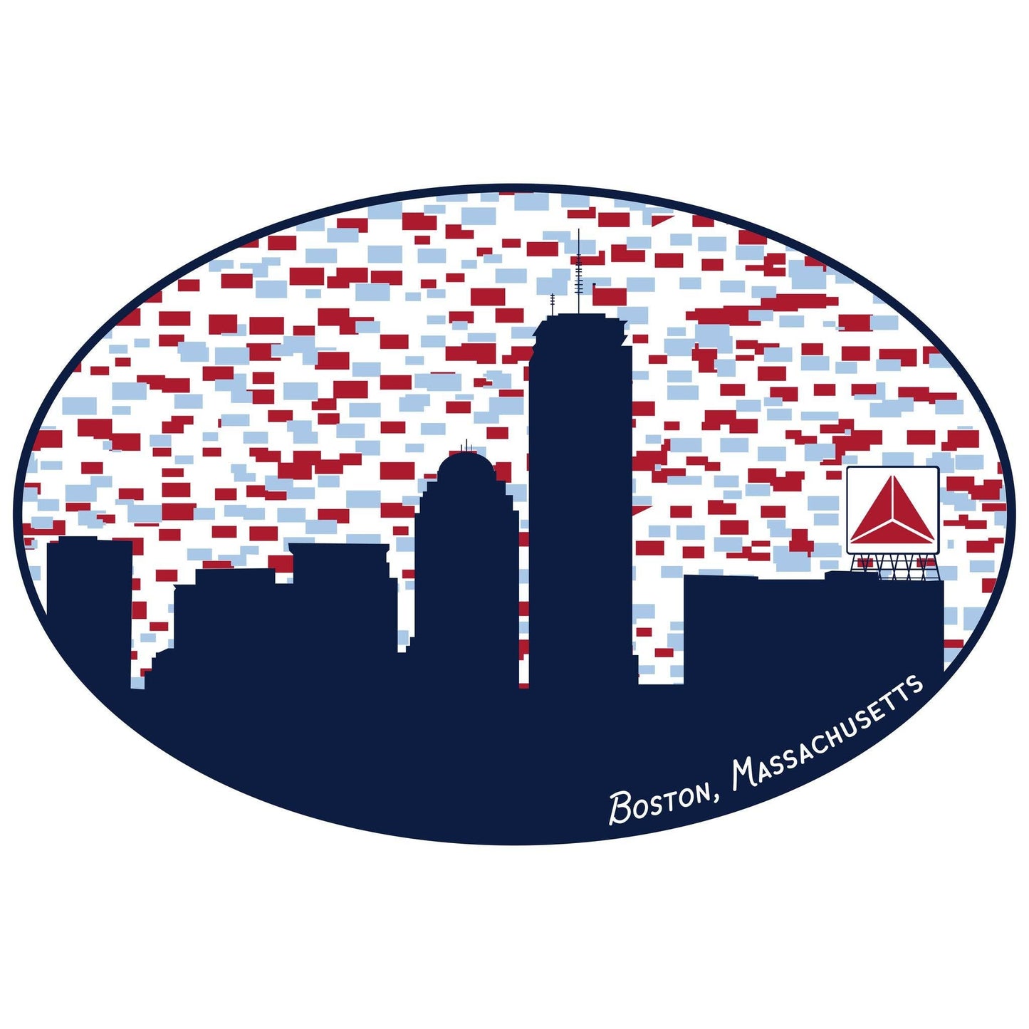 Boston Skyline Gift Bag 13x10x4.5 with Citgo Sign