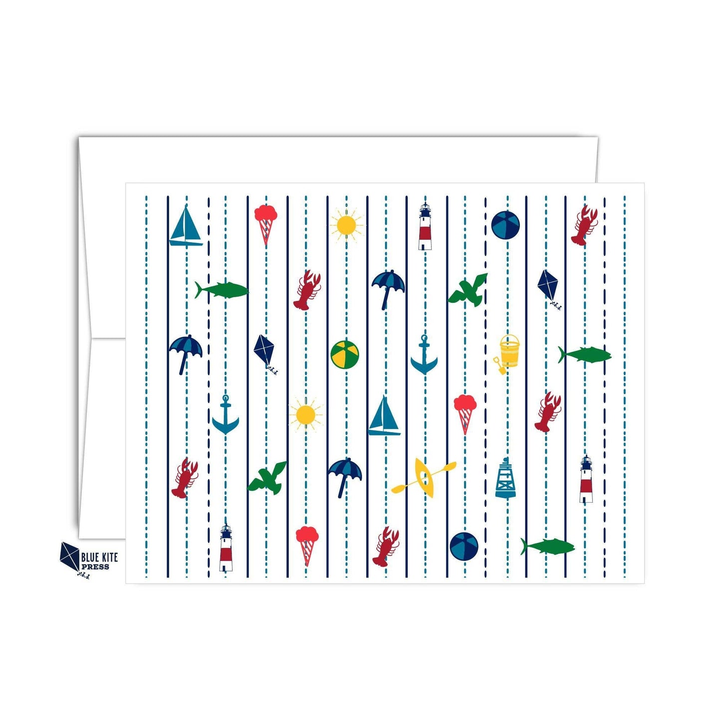 Seaside Note Card Set, 8 Cards with Envelopes