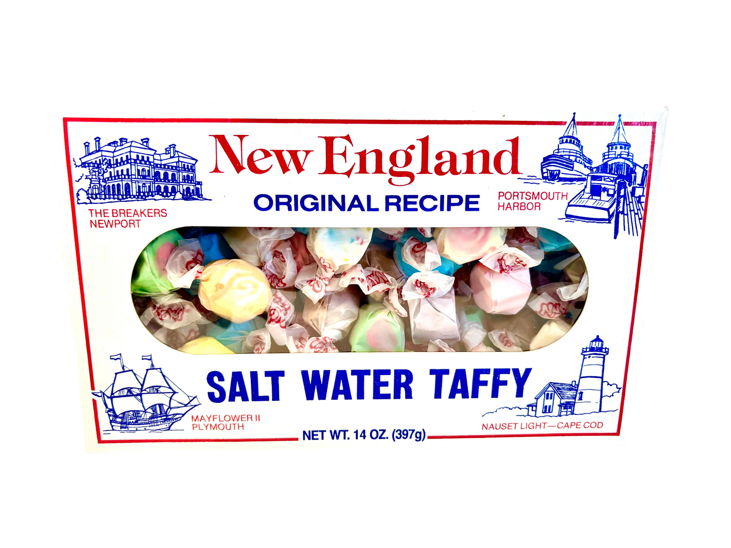 14 Ounce Salt Water Taffy- New England