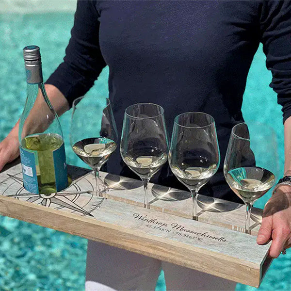 Personalized Wine Bottle Serving Tray