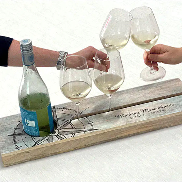 Personalized Wine Bottle Serving Tray