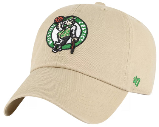 Boston Celtics Khaki Clean Up Hat