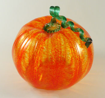 Large Glass Pumpkin - Orange: Glass Pumpkins & Hearts and Boston gifts