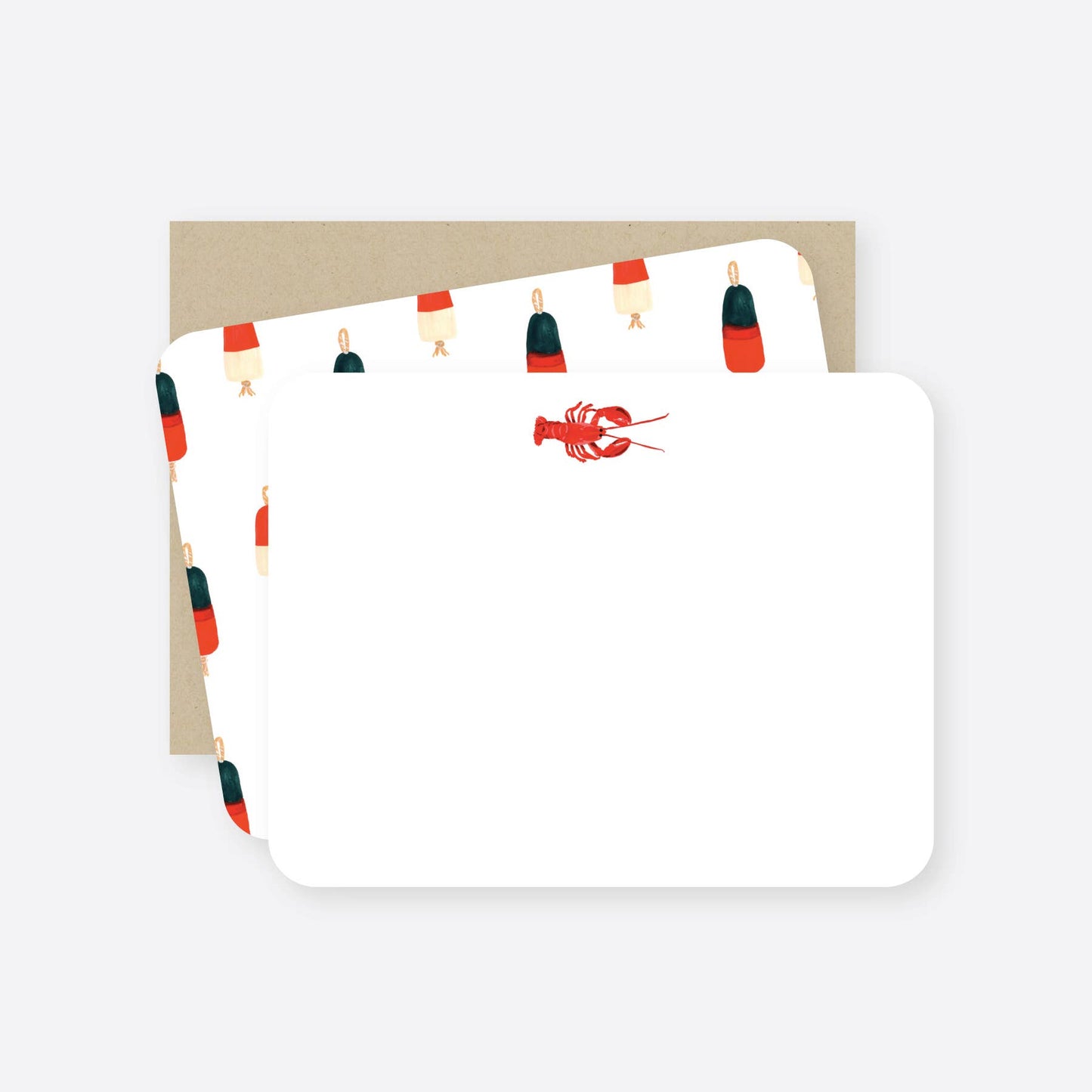 Lobster flat notecard set