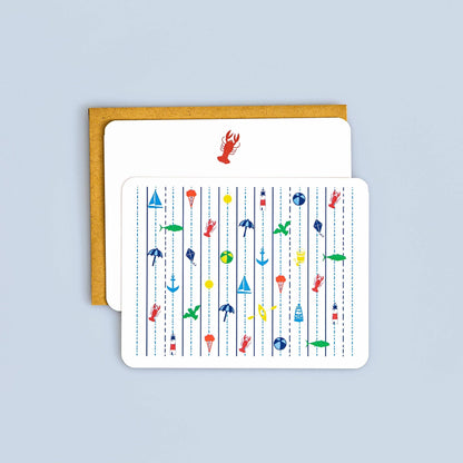 Seaside Flat Cards | Box Set of 8