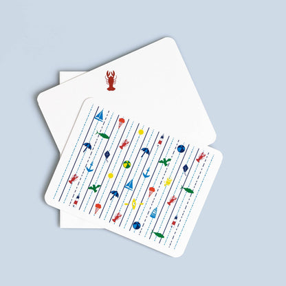 Seaside Flat Cards | Box Set of 8