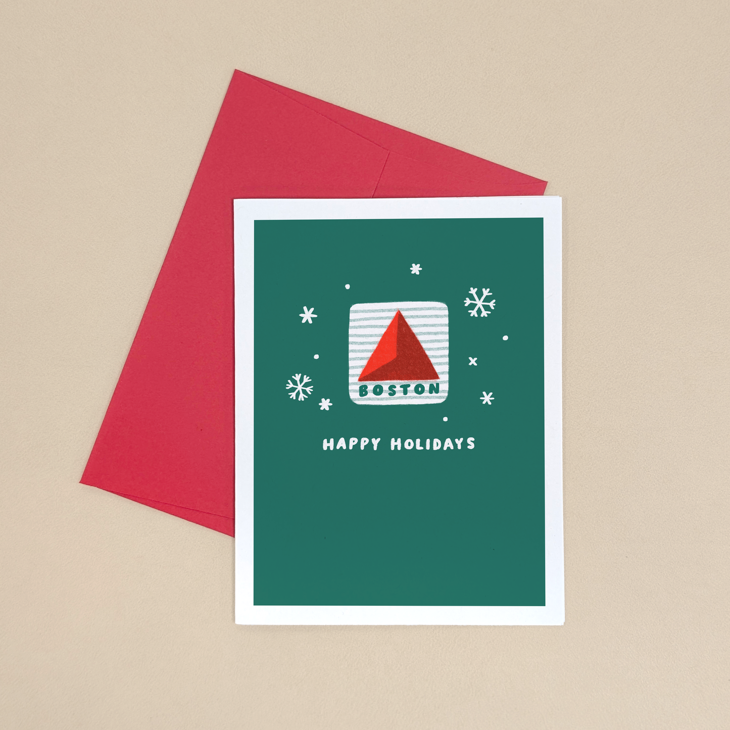 Bright & Merry Boston Holiday Card Pack - 4 Different Designs