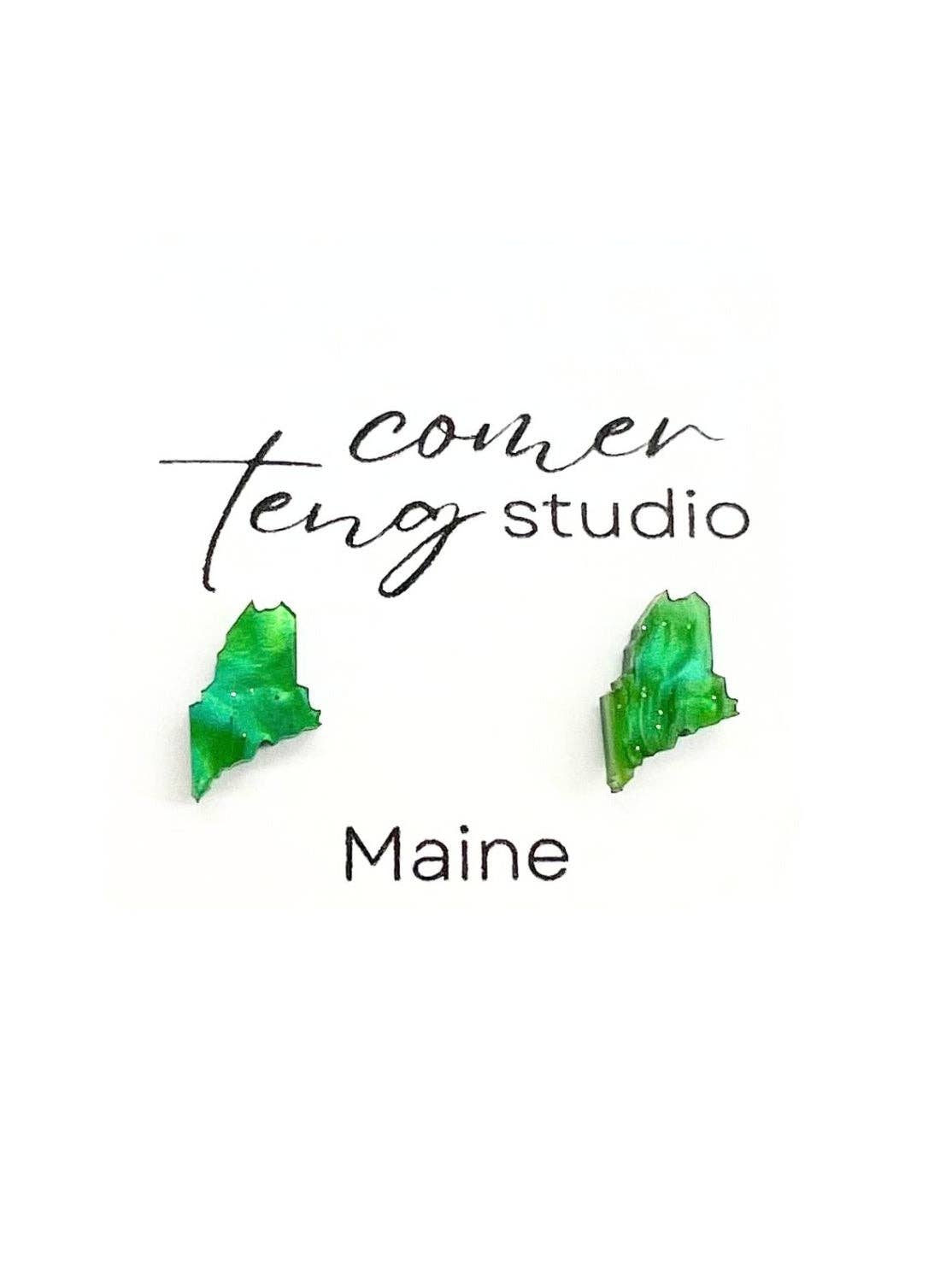 New England State Stud Earrings