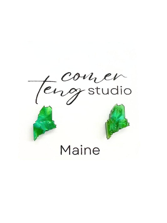 New England State Stud Earrings