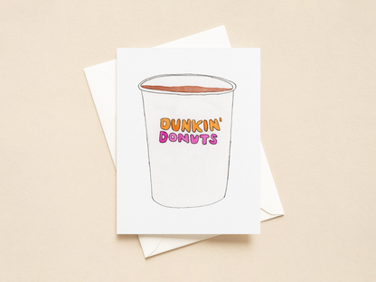 Dunkin' Donuts Greeting Card - New England Food