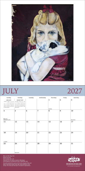 The Museum of Bad Art 2027 Month Calendar