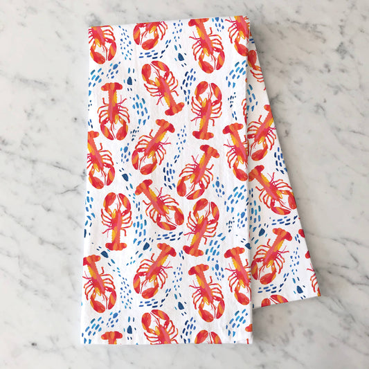 Lobster Coastal Tea Towel