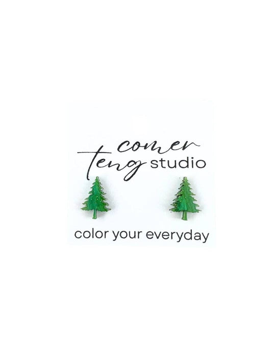 Spruce Tree Stud Earrings
