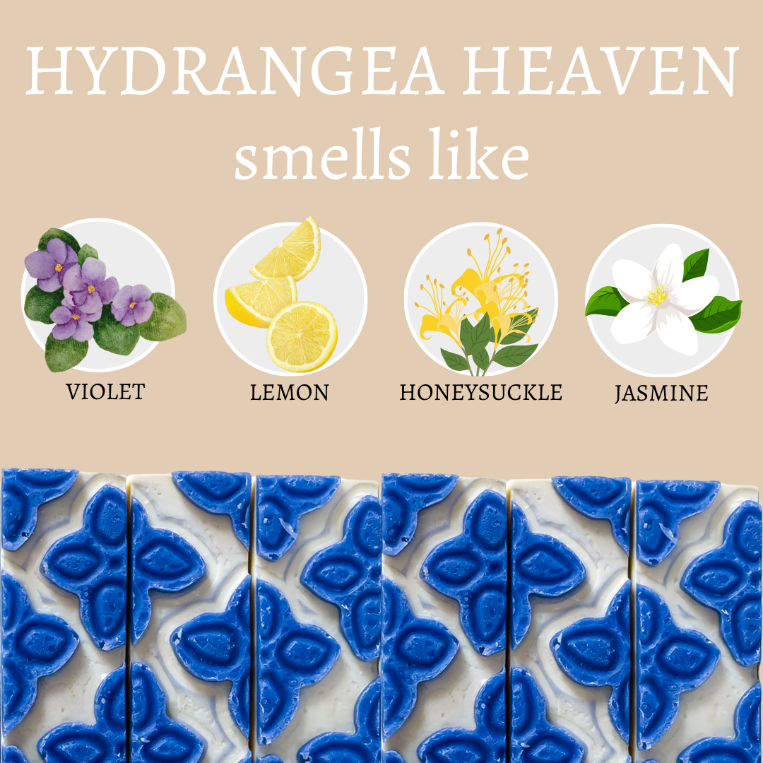 Hydrangea Heaven Summer Handmade Soap Bar - 4oz