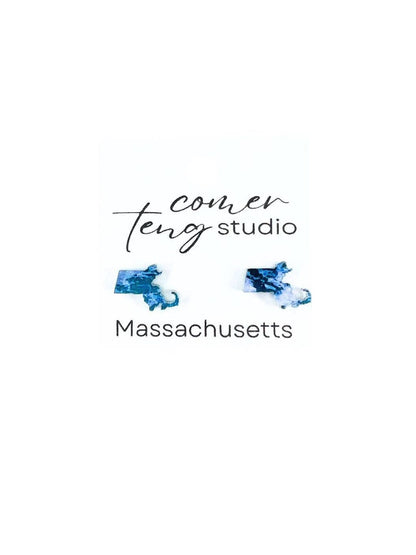 New England State Stud Earrings
