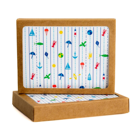 Seaside Note Card Set, 8 Cards with Envelopes