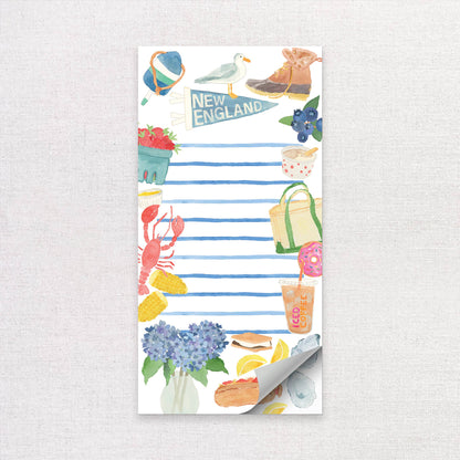 New England Icons Notepad | New England Market Pad | 4"x8"
