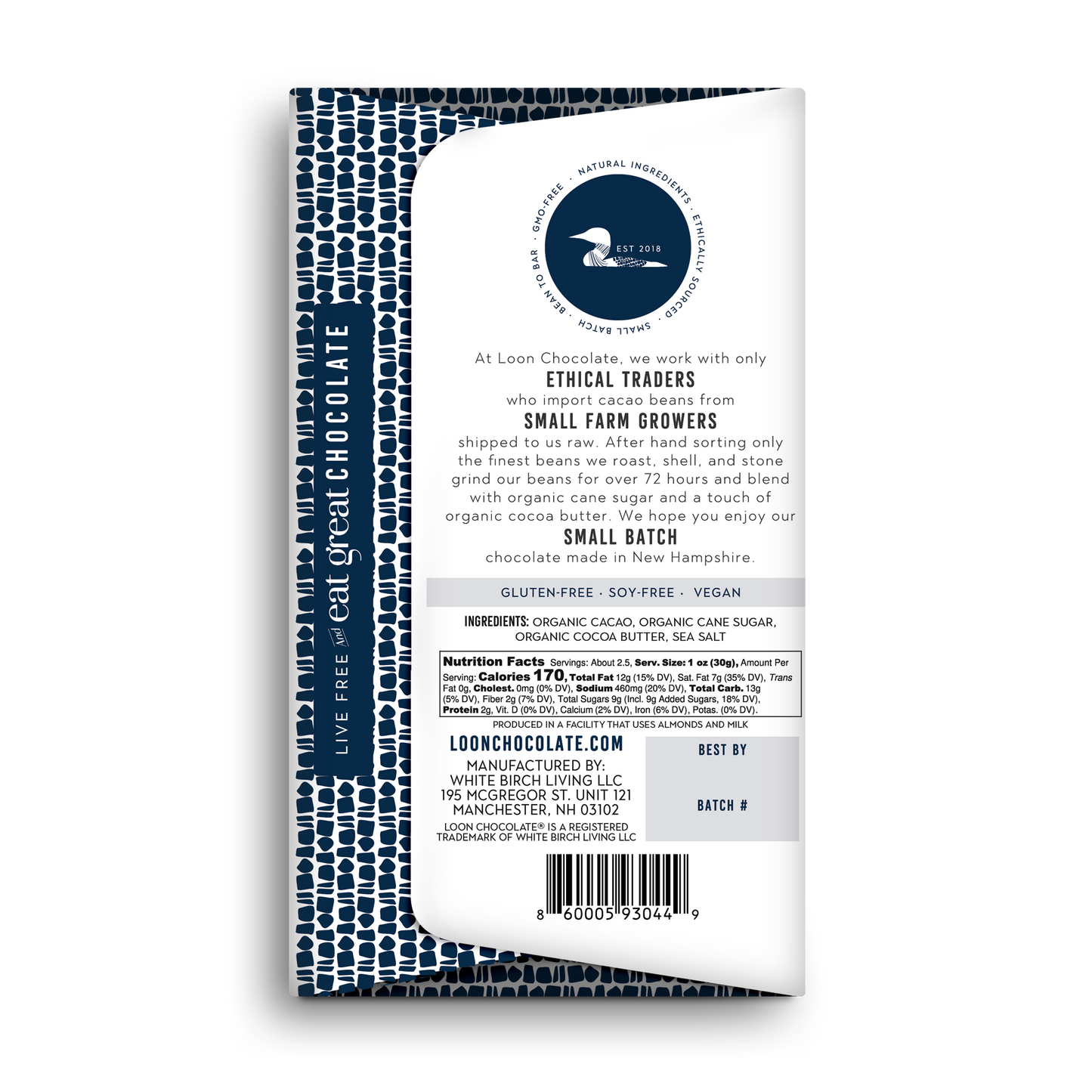 Loon Chocolate Dark Chocolate with Maine Sea Salt