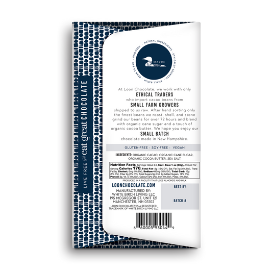 Loon Chocolate Dark Chocolate with Maine Sea Salt
