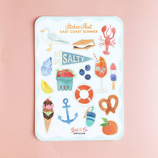 East Coast Summer Sticker Sheet