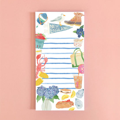 New England Icons Notepad | New England Market Pad | 4"x8"