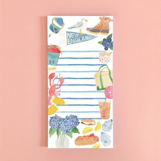New England Icons Notepad | New England Market Pad | 4"x8"