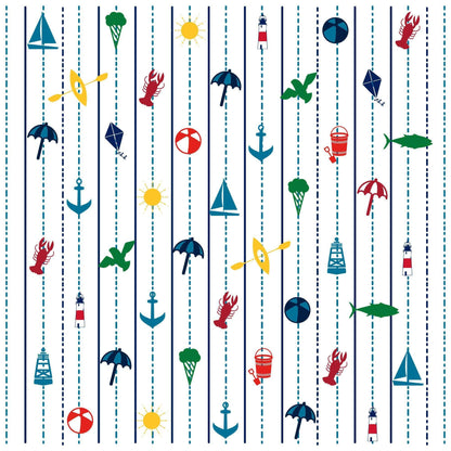 Seaside Flat Cards | Box Set of 8