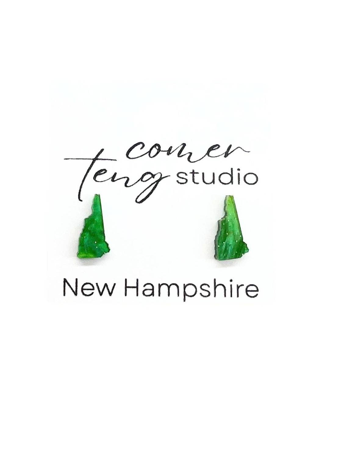 New England State Stud Earrings