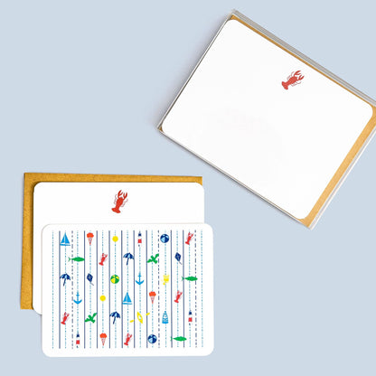 Seaside Flat Cards | Box Set of 8