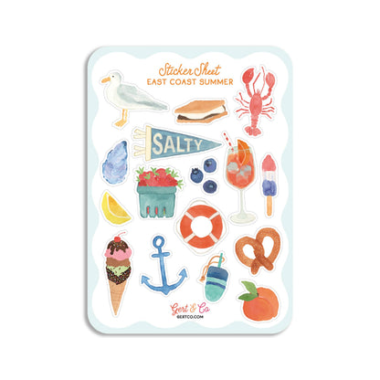 East Coast Summer Sticker Sheet