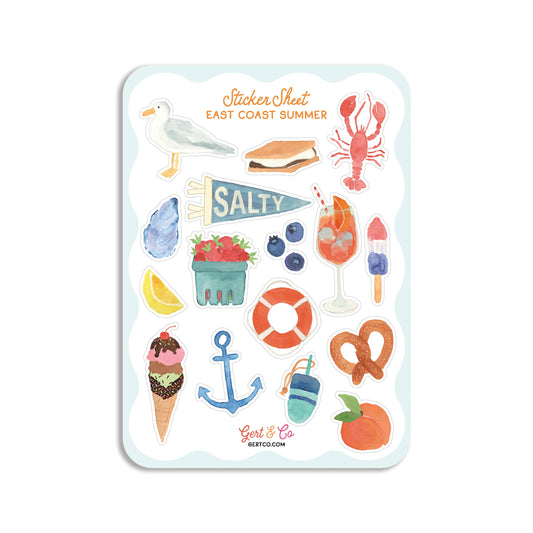 East Coast Summer Sticker Sheet