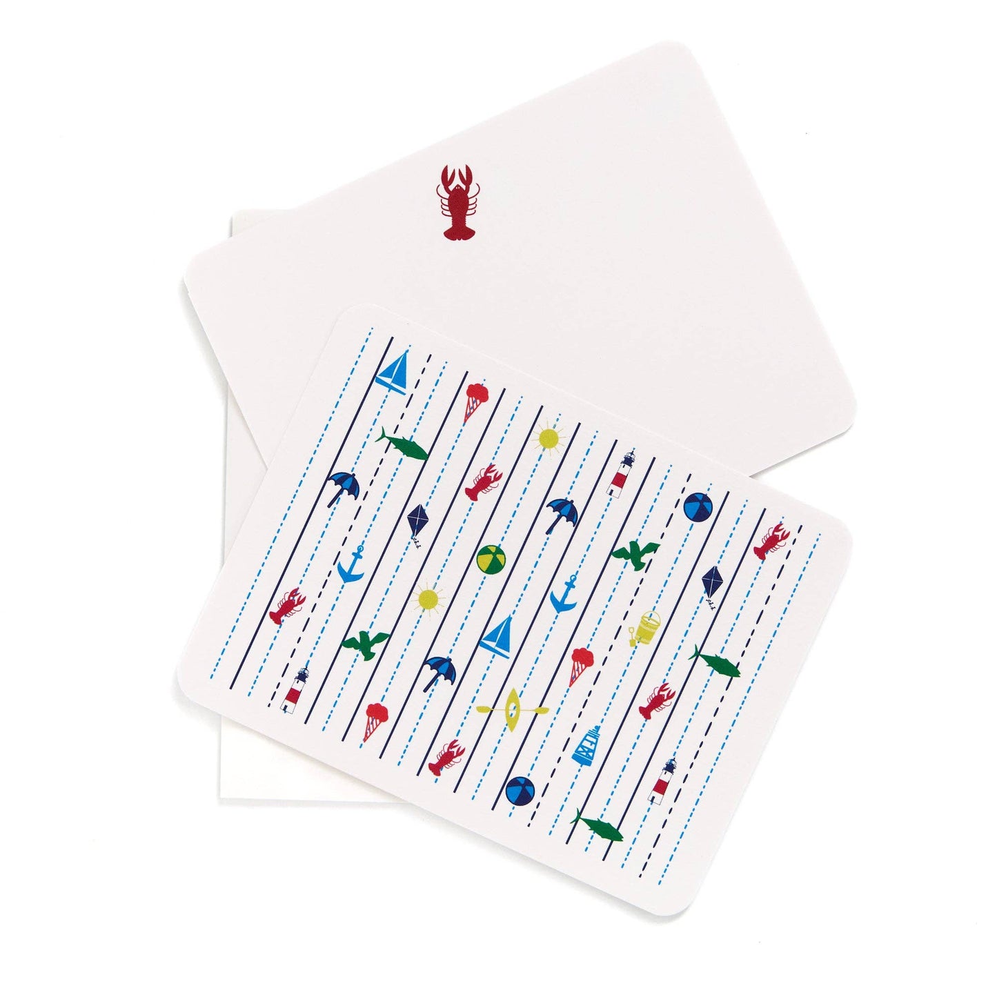 Seaside Flat Cards | Box Set of 8