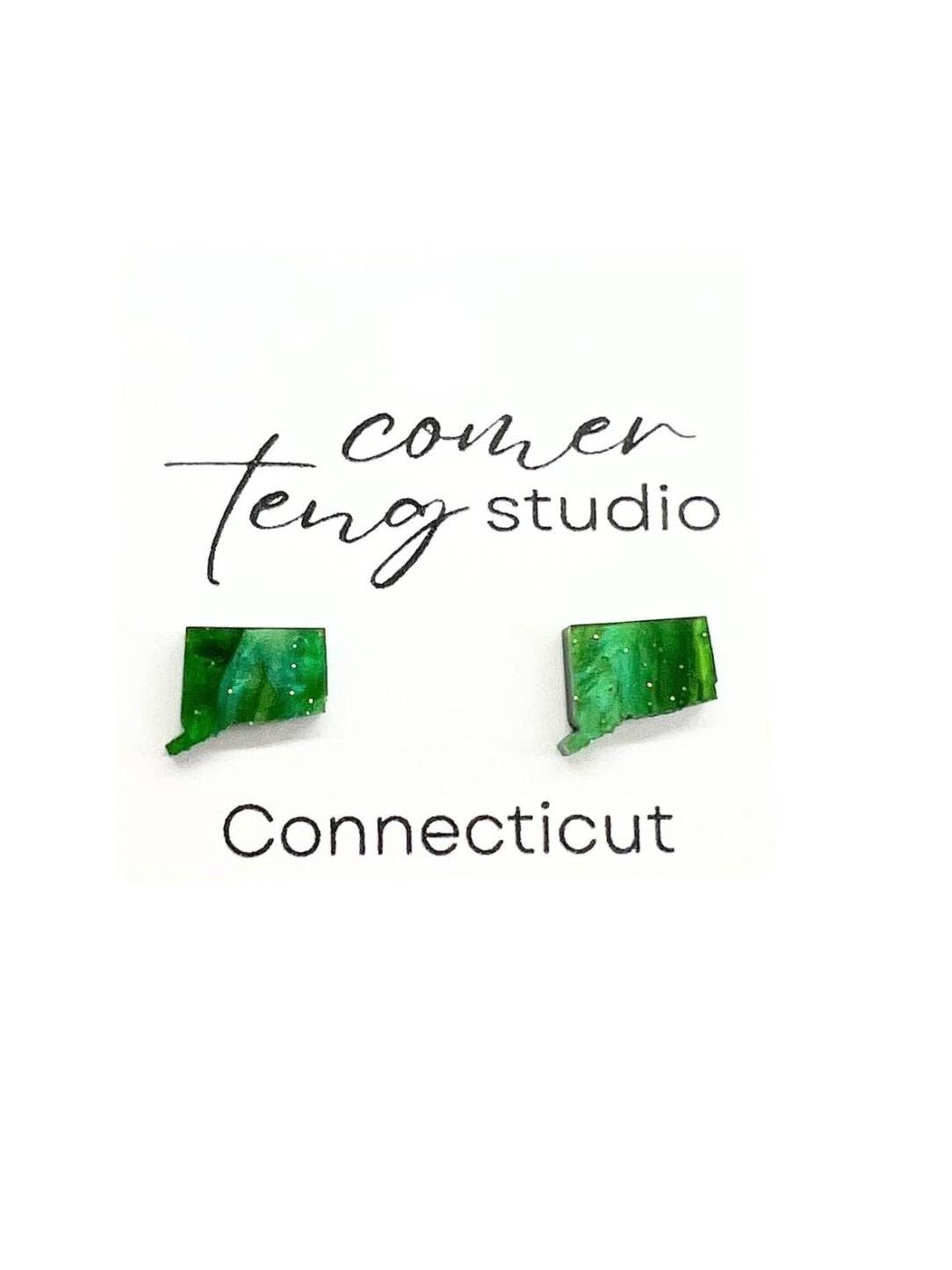 New England State Stud Earrings
