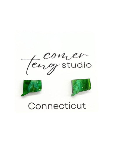 New England State Stud Earrings