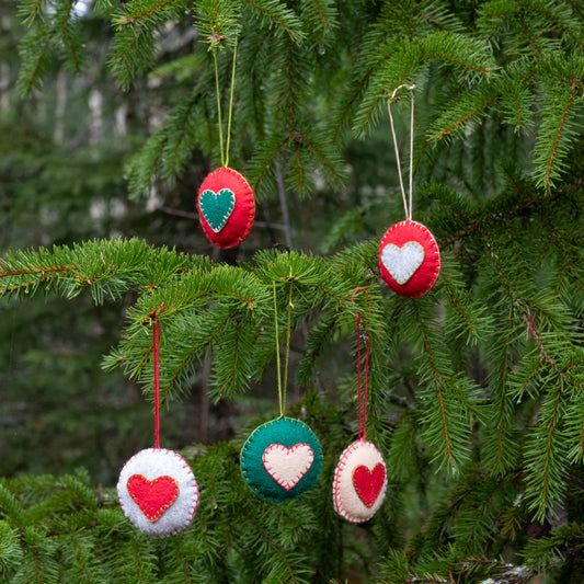 5 Mini Ornaments Wool Felt Sewing Kit – DIY Craft