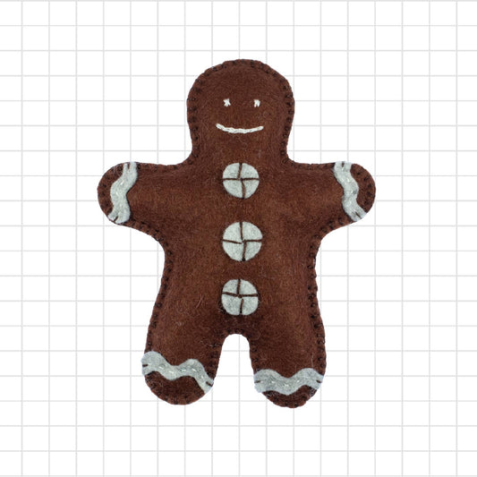 Gingerbread Ornament Wool Felt Sewing Kit – DIY Craft
