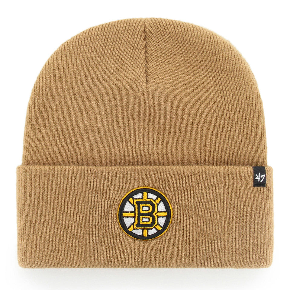 BOSTON BRUINS CAMEL HAYMAKER CUFF KNIT HAT