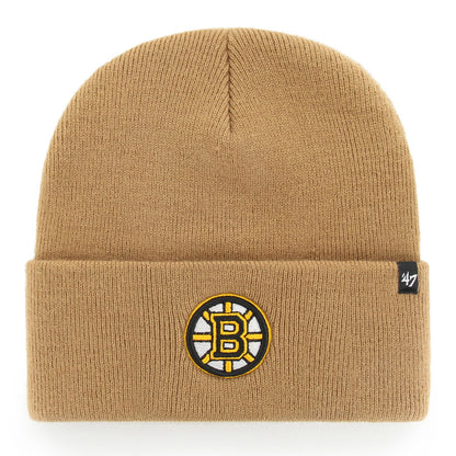 BOSTON BRUINS CAMEL HAYMAKER CUFF KNIT HAT