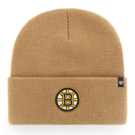 BOSTON BRUINS CAMEL HAYMAKER CUFF KNIT HAT