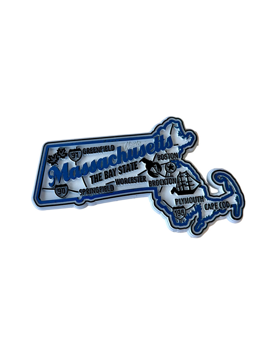 Blue Classic Massachusetts Magnet