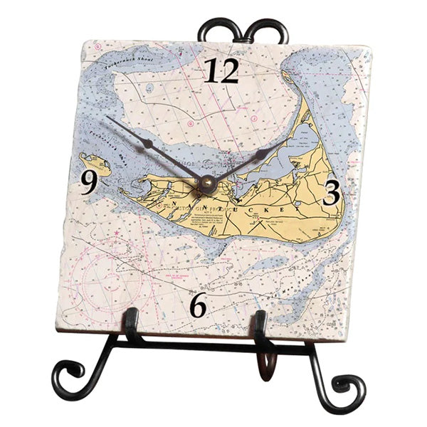 Personalized Chart Tide Clock without Stand – Massachusetts Bay Trading Co