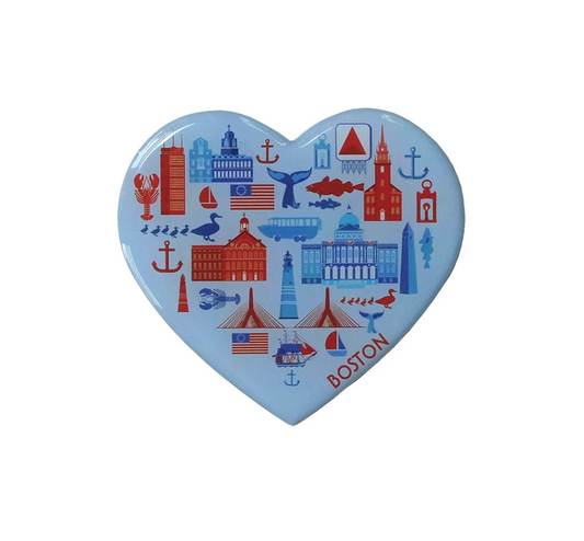 Heart Boston Souvenir Magnet