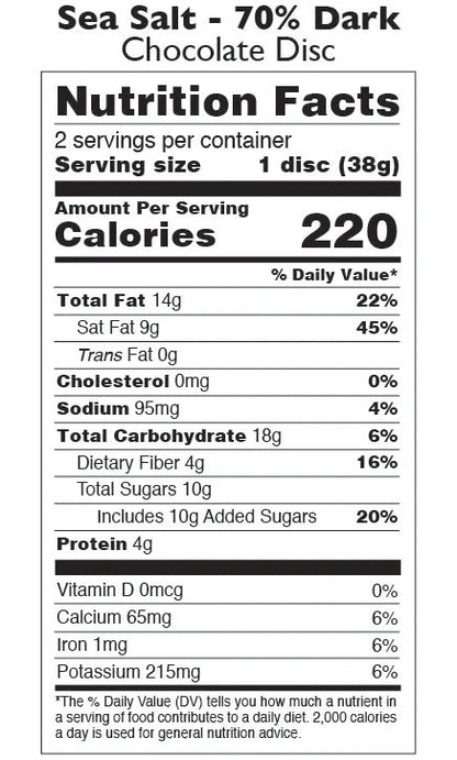 Taza Chocolate Sea Salt Disc