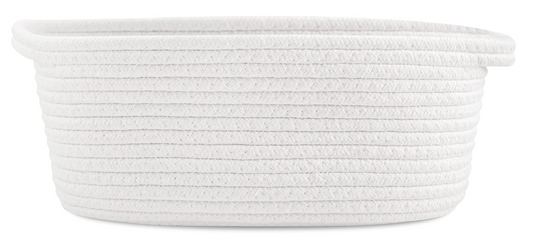 White Rope Basket for Gifts 12"X 8" X 5"