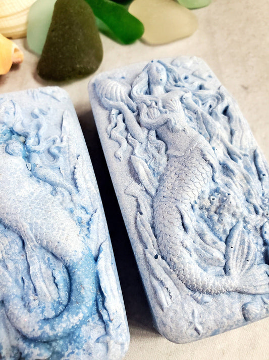Wild Blueberry Hidden Sea Glass Salt Soap Bar