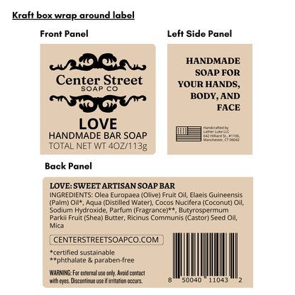 Love Rainbow Pride Handmade Bar Soap - 4oz